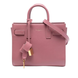 Saint Laurent B Saint Laurent Pink Rose Gold Calf Leather Nano Sac De Jour Satchel Italy