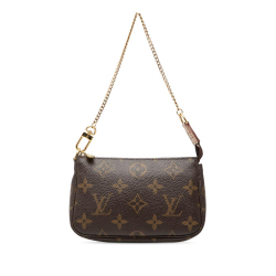Louis Vuitton B Louis Vuitton Brown Monogram Canvas Fabric Monogram Mini Pochette Accessoires France