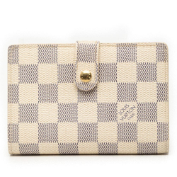 Louis Vuitton B Louis Vuitton White Damier Canvas Fabric Damier Azur Portefeuille Viennois France