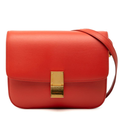 Celine B Celine Red Calf Leather Medium skin Classic Box Italy