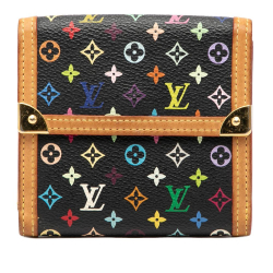 Louis Vuitton Black Monogram Multicolore Portefeuille Elise Trifold Wallet France