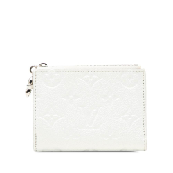 Louis Vuitton AB Louis Vuitton White Pearl Monogram Empreinte Leather Lisa Compact Wallet France