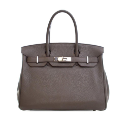 Hermès B Hermès Gray Calf Leather Togo Birkin Retourne 30 France