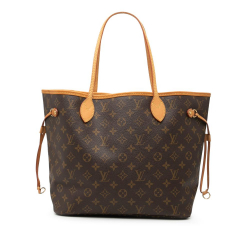 Louis Vuitton B Louis Vuitton Brown Monogram Canvas Fabric Monogram Neverfull MM France