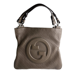 Gucci Blondie Small Leather Hobo Handbag Taupe