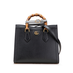 Gucci Diana Small Leather Tote Handbag Black