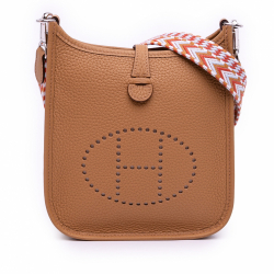 Hermès Evelyne 16 TPM Clemence Leather Hobo Crossbody Biscuit