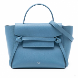 Celine Belt Bag Micro Grained Calfskin Leather 3-Ways Tote Bag Blue