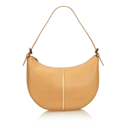 Burberry AB Burberry Brown Beige with White Ivory Leather Hobo Bag United Kingdom