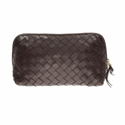 Bottega Veneta Dark Brown leather Beauty Case