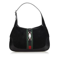 Gucci Web Suede Jackie Shoulder Bag