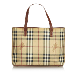 Burberry Haymarket Check Coated Canvas Handbag