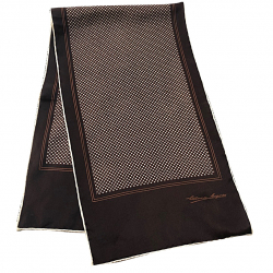 Aigner Echarpe en Soie Logo Vintage