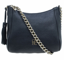 Carolina Herrera Black leather Maria shoulder bag