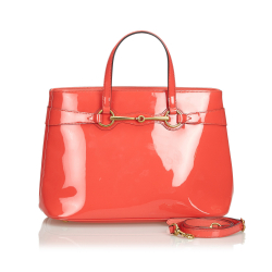 Gucci AB Gucci Pink Patent Leather Leather Bright Bit Satchel ITALY