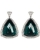 Swarovski Emerald drop earrings 