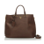 Prada B Prada Brown Calf Leather Vitello Daino Satchel Italy