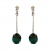 Swarovski emerald long earrings
