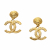 Chanel B Chanel Gold Brass Metal CC Drop Earrings FRANCE