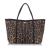 Dolce & Gabbana AB Dolce&Gabbana Brown with Black Calf Leather Leopard Print Tote Bag Italy
