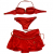 Juicy Couture Bikini with skirt - red set