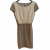 Max Mara Robe en jersey beige et blanc