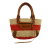 Balenciaga B Balenciaga Brown Beige with Red Raffia Natural Material Motocross Classic Panier Basket Bag Spain
