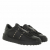 Valentino ROCKSTUD UNTITLED NOIR CALFSKIN LEATHER SNEAKER, PEWTER HARDWARE