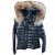 Moncler Taillierte Daunenjacke mit Pelz