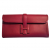 Hermès Jige Leather Pouch Swift 29 Bordeaux