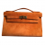 Hermès Kelly mini clutch orange suede 22