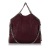 Stella McCartney AB Stella McCartney Sac à main à rabat en tissu de coton rouge bordeaux Falabella Shaggy Deer Italie
