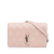 Saint Laurent Pink Diamond Quilted Lambskin Angie Chain Bag Italy