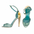 Sergio Rossi sandals in green patent leather with gold heels