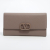 Valentino V Logo Leather Long Wallets Greige