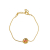 Christian Dior B Dior Gold Gold Plated Metal Logo Charm Bracelet Italy