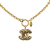 Chanel AB Chanel Gold Gold Plated Metal CC Pendant Necklace France