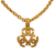 Chanel AB Chanel Gold Gold Plated Metal Triple CC Pendant Necklace France
