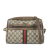 Gucci B Gucci Brown Beige Coated Canvas Fabric GG Supreme Ophidia Crossbody Bag Italy