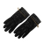 Chanel AB Chanel Black Lambskin Leather Leather Lambskin CC Chain Link Gloves France