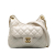 Chanel AB Chanel White Calf Leather Small CC Crumpled skin Wavy Hobo Italy