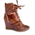 Chloé Renna calf leather brown platform boot 
