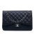 Chanel B Chanel Blue Navy Caviar Leather Leather Jumbo Classic Caviar Double Flap Italy