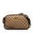 Gucci AB Gucci Brown Beige Canvas Fabric Small GG Marmont Matelasse Camera Bag Italy