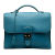 Hermès B Hermès Blue Calf Leather Clemence Sac a Depeches 27 France