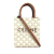 Celine AB Celine White with Brown Coated Canvas Fabric Mini Triomphe Vertical Cabas Italy