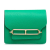 Hermès AB Hermès Green Calf Leather Evercolor Roulis Slim Wallet France