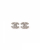 Chanel CC Silver Rhinestone Earrings