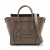 Celine Luggage Nano Drummed Calfskin Leather 2-Ways Tote Bag Grey