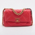 Chanel 19 Medium Matelassè Lambskin Leather 2-Ways Flap Handbag Red